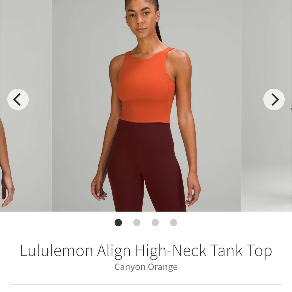 lululemon athletica Women's High-Neck Tank Top - Canyon Orange